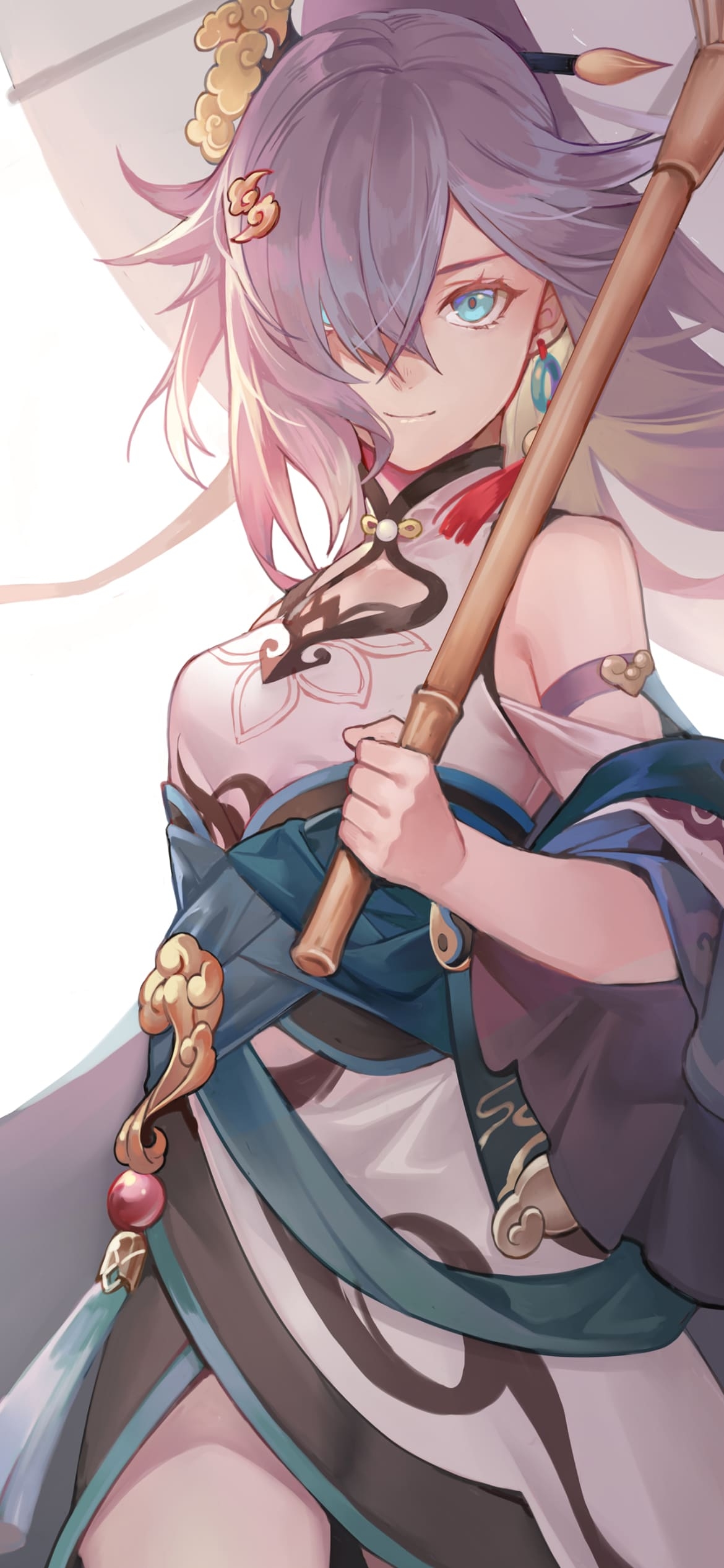 識の律者 / こちらを見つめるかっこいいフカ / 崩壊3rd / ファンアート / イラストの1170 x 2532 / スマホ壁紙