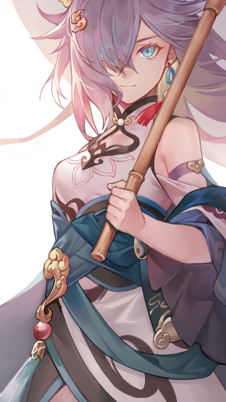 識の律者 / こちらを見つめるかっこいいフカ / 崩壊3rd / ファンアート / イラストの750 x 1334 / スマホ壁紙