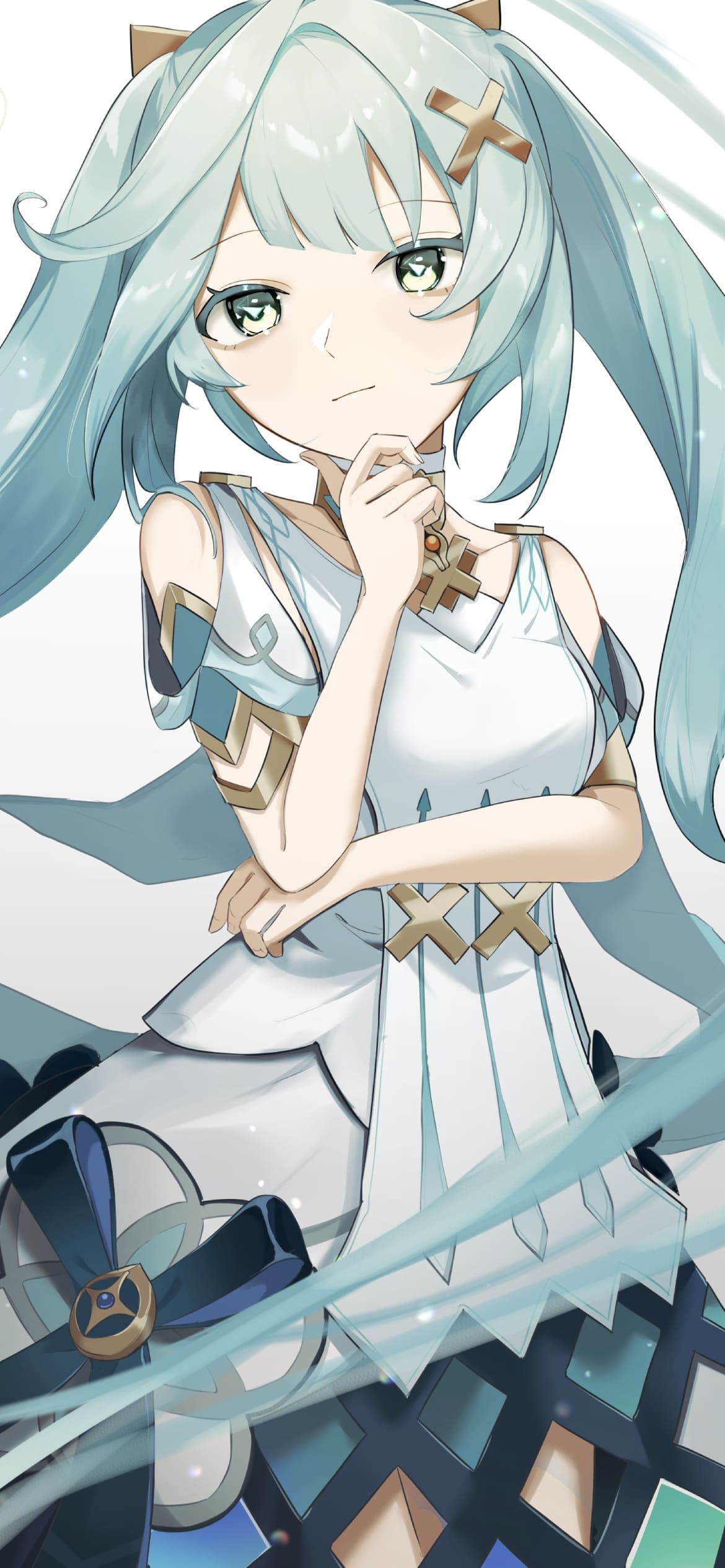 顎に手をあてるファルザン / 原神の1170 x 2532 / スマホ壁紙