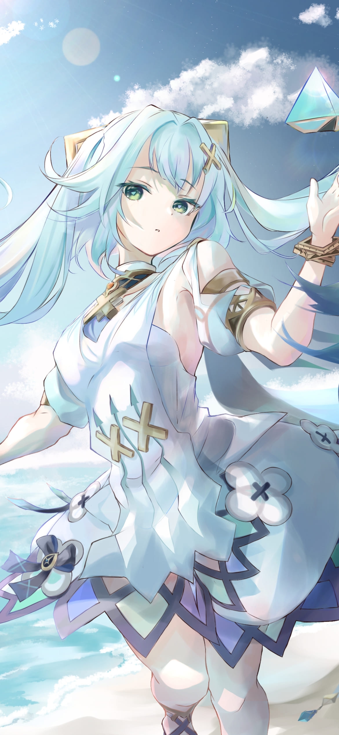 波打ち際、海辺のファルザン / 原神の1170 x 2532 / スマホ壁紙