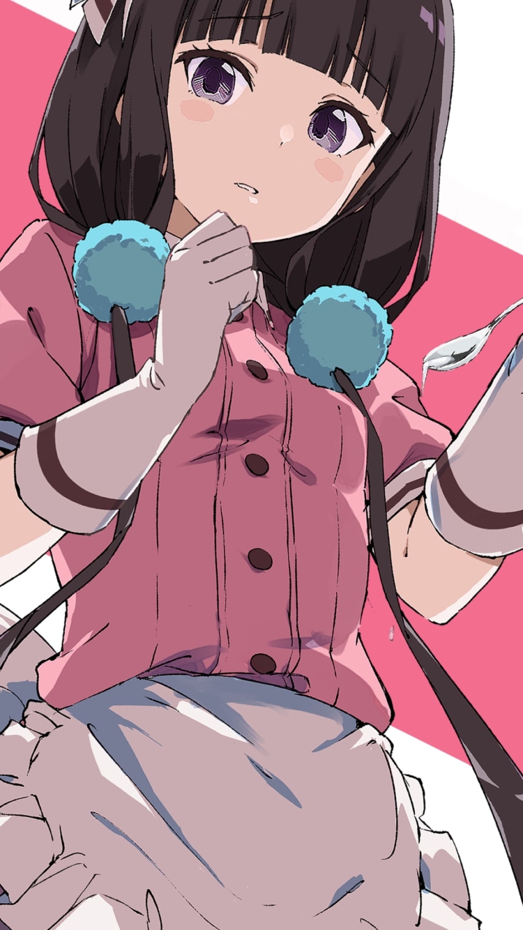 かわいい桜ノ宮苺香 / ブレンド・S / ファンアート / イラストの750 x 1334 / スマホ壁紙