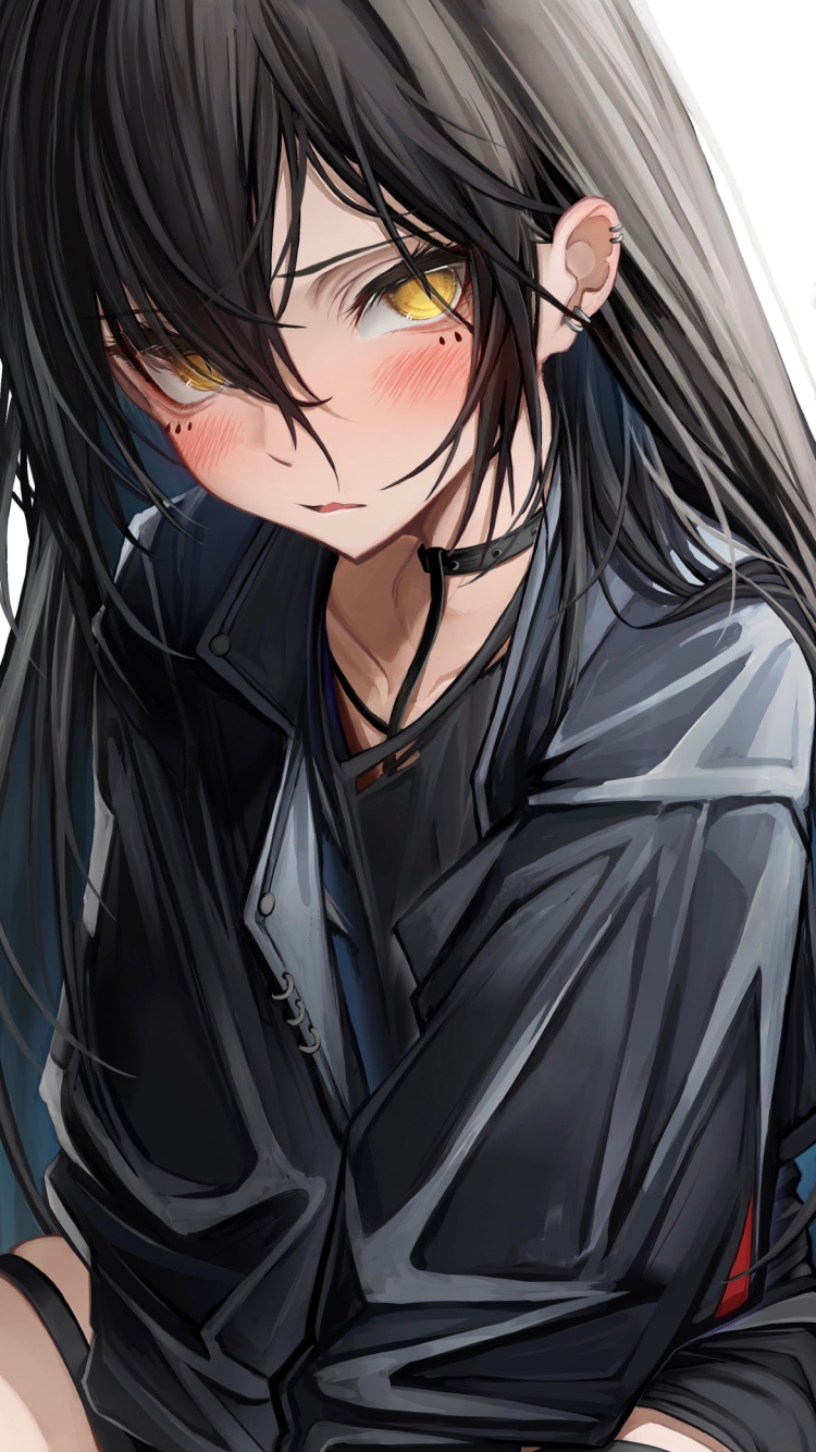 こちらを見つめるダグザ / 黒い洋服 / アークナイツ / ファンアート / イラストの750 x 1334 / スマホ壁紙