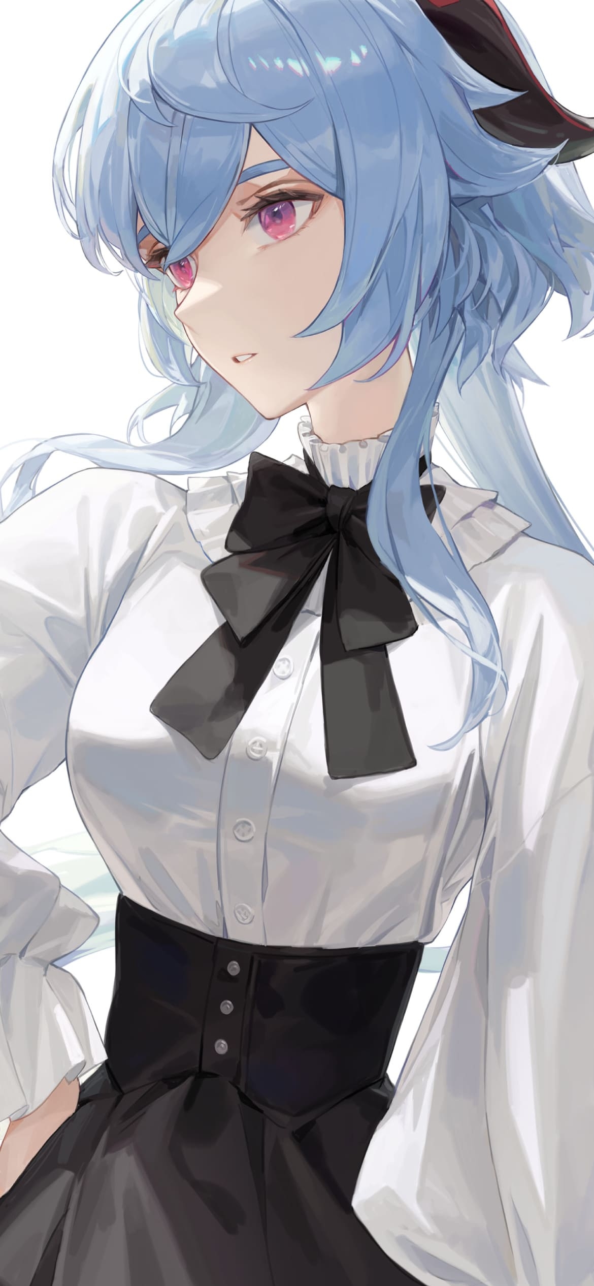 澄んだ視線をおくる甘雨 / 原神の1170 x 2532 / スマホ壁紙