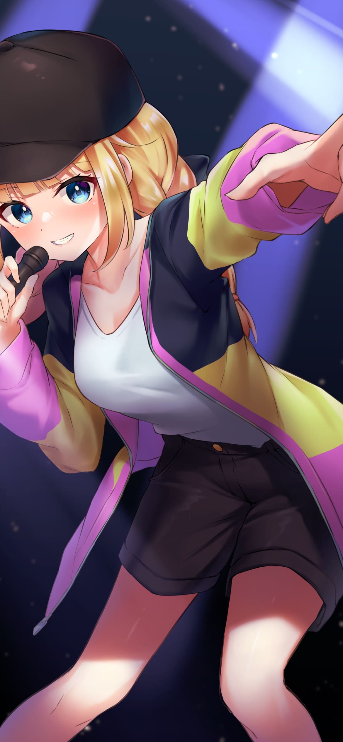 歌を唄う月見英子(つきみ えいこ) / パリピ孔明の1170 x 2532 / スマホ壁紙