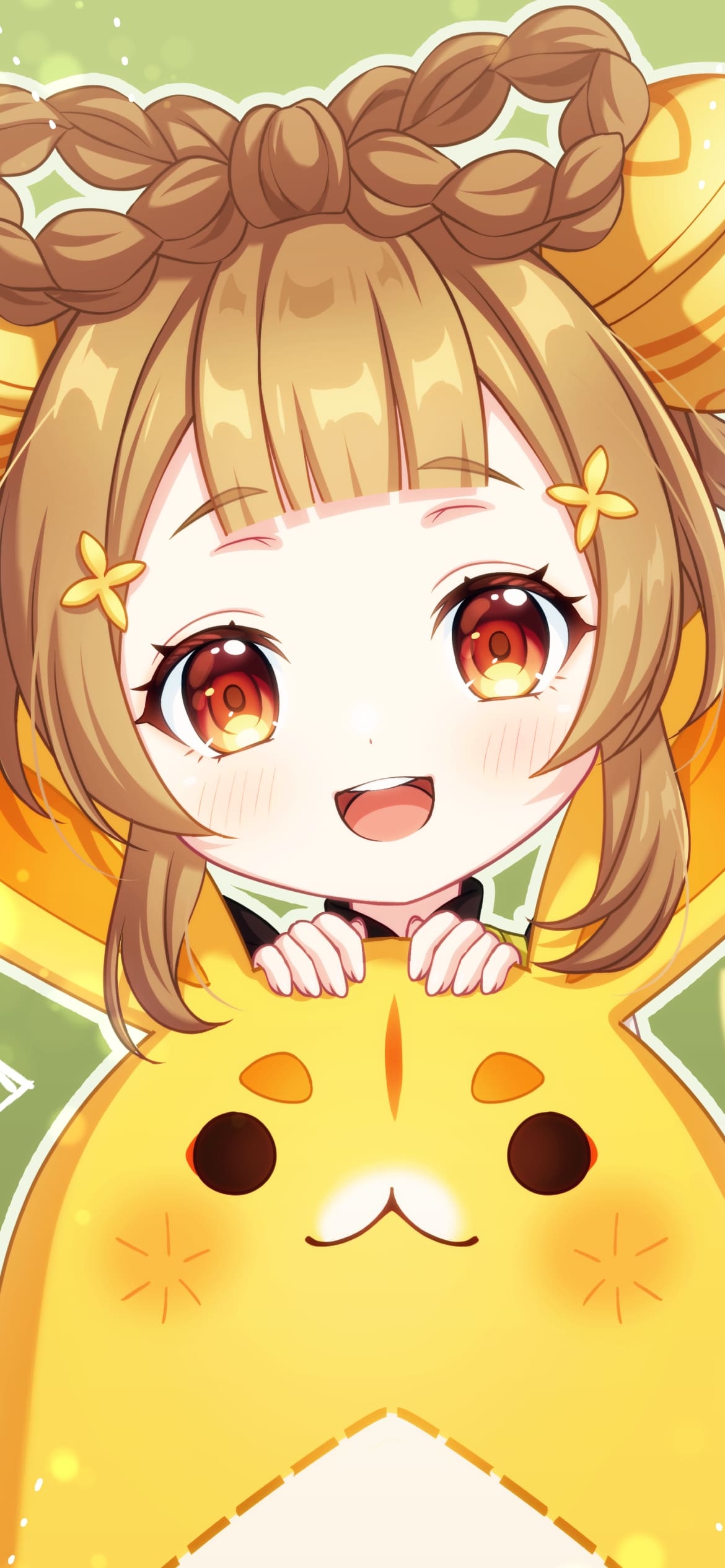 笑顔のかわいいヨォーヨ・月桂 / 原神の1170 x 2532 / スマホ壁紙 | 壁紙キングダム