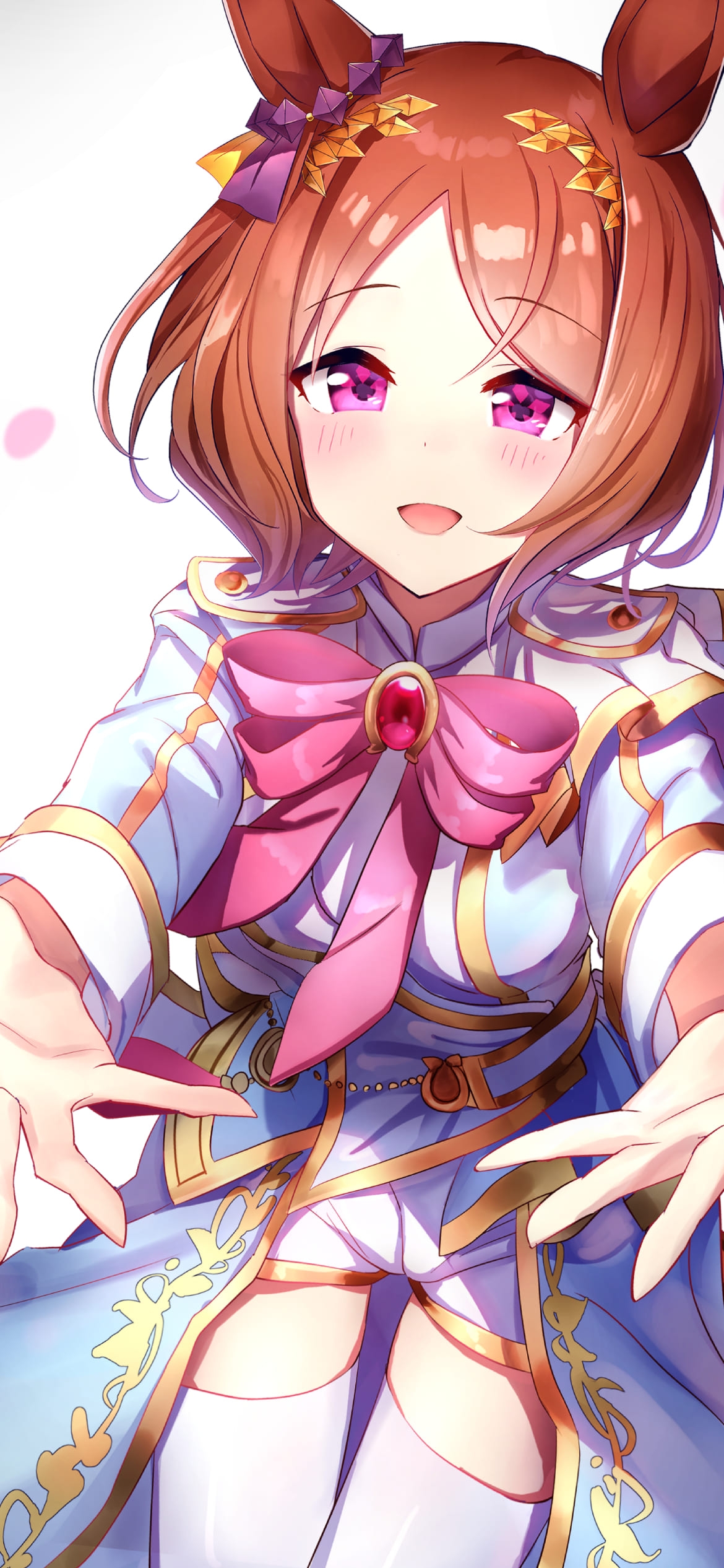 両手をこちらに広げるサクラローレル / ウマ娘プリティーダービー / ファンアート / イラストの1170 x 2532 / スマホ壁紙