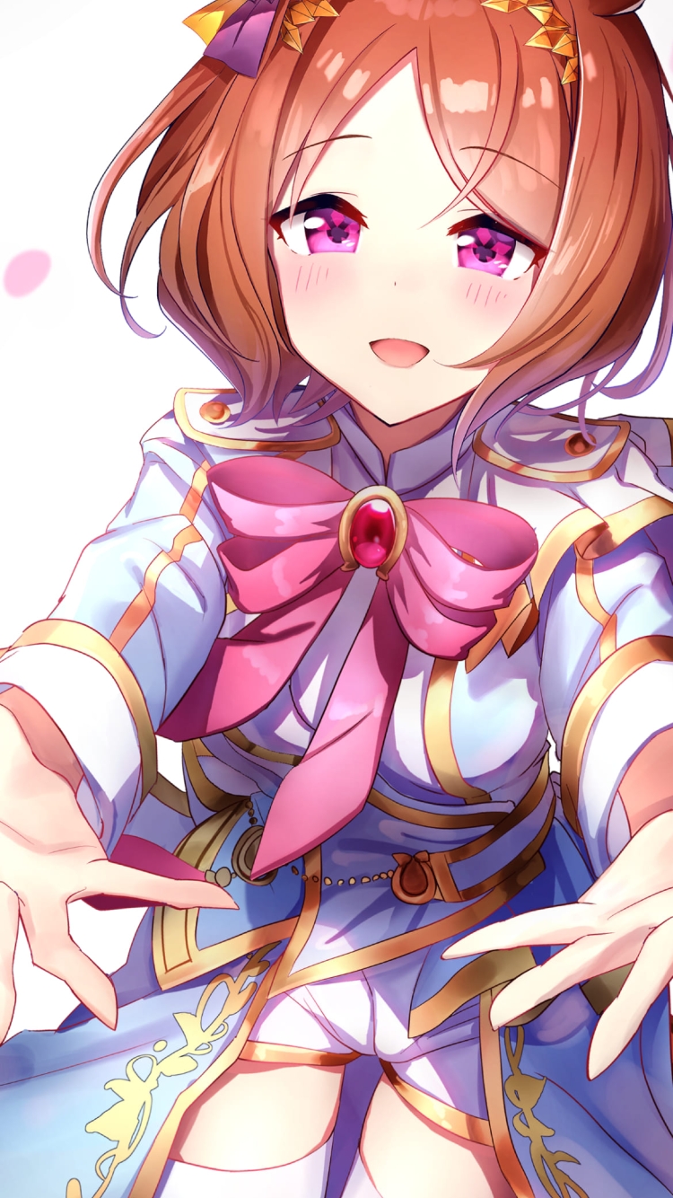両手をこちらに広げるサクラローレル / ウマ娘プリティーダービー / ファンアート / イラストの750 x 1334 / スマホ壁紙