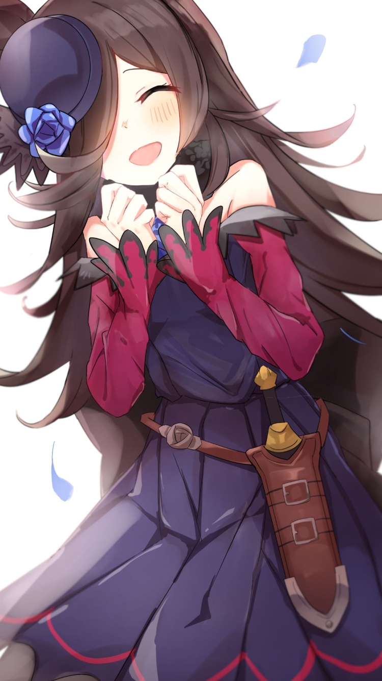 ぶりっ子笑いをするライスシャワー / ウマ娘プリティーダービー / ファンアート / イラストの750 x 1334 / スマホ壁紙