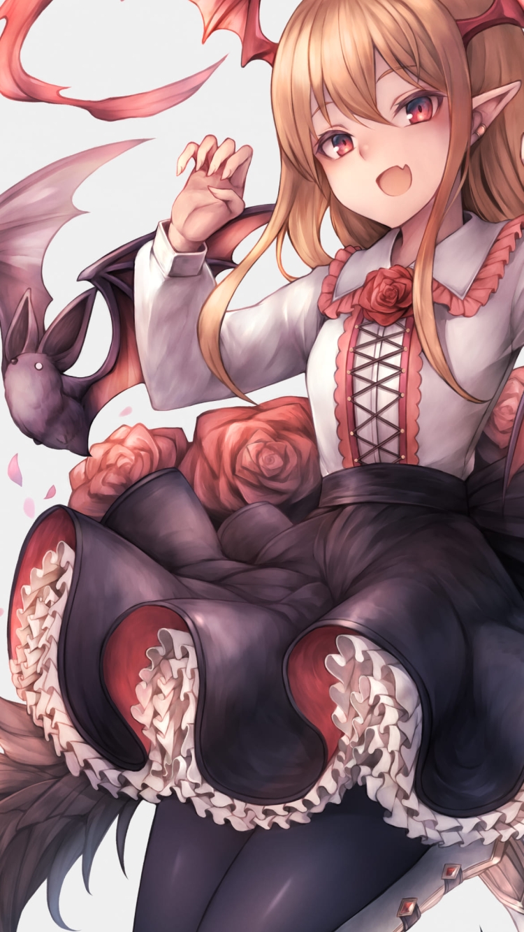 襲いかかるかわいいヴァンピィ / 蝙蝠 / グラブル / グランブルーファンタジーの750 x 1334 / スマホ壁紙