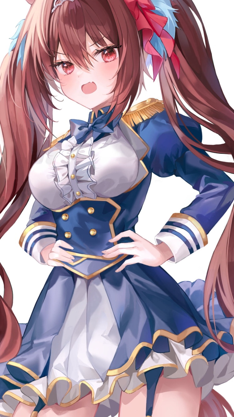 腰に手をあてるダイワスカーレット / ウマ娘プリティーダービー / ファンアート / イラストの750 x 1334 / スマホ壁紙