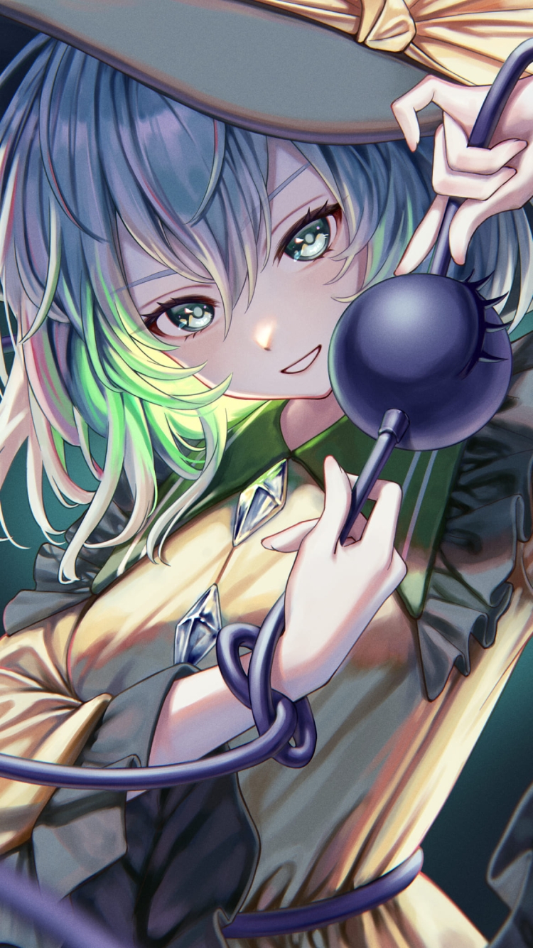 鉄球を持つかわいい古明地こいし / 東方の750 x 1334 / スマホ壁紙