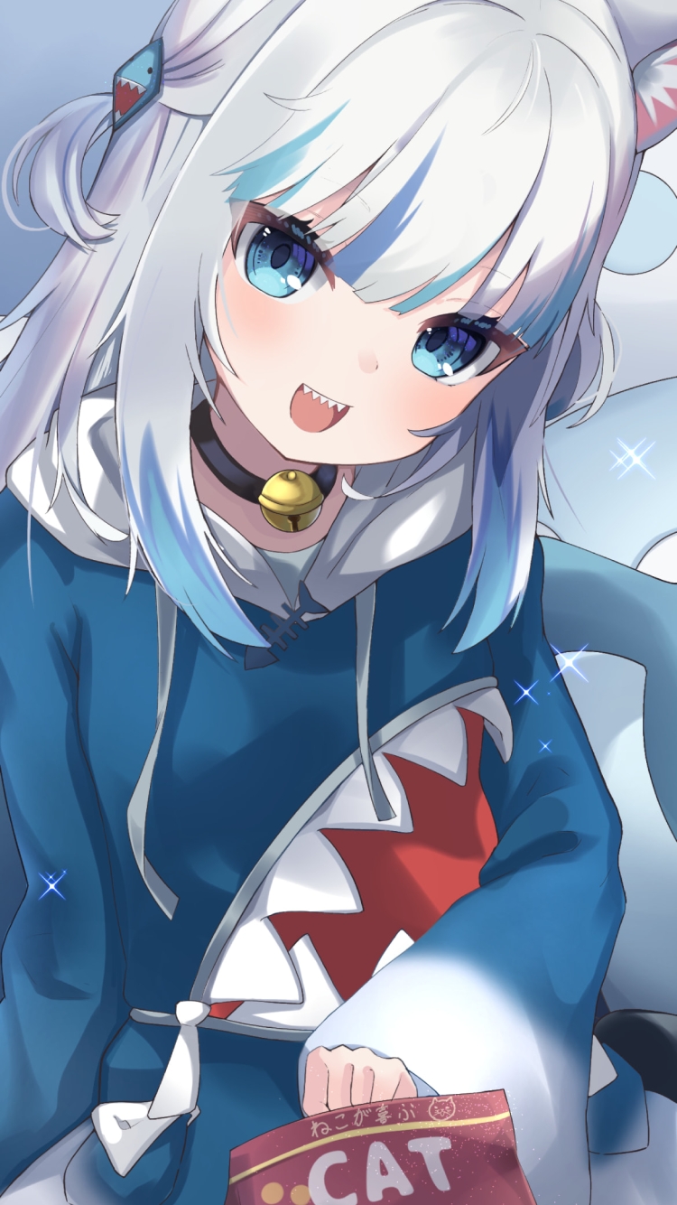 キャットフードとがうる・ぐら / ホロライブ / バーチャルYouTuberの750 x 1334 / スマホ壁紙
