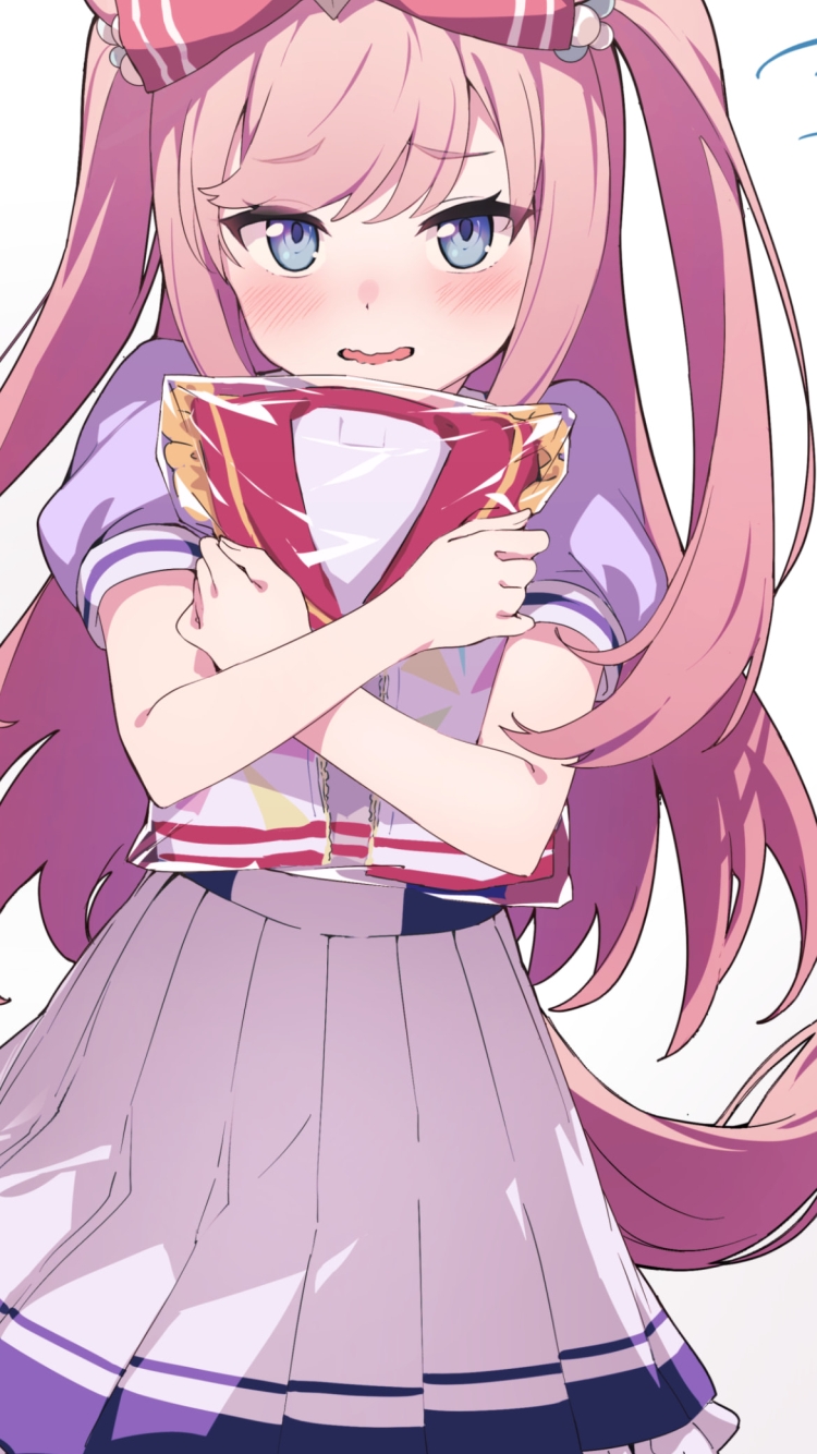 勝負服を持ち照れているアグネスデジタル / ウマ娘プリティーダービーの750 x 1334 / スマホ壁紙