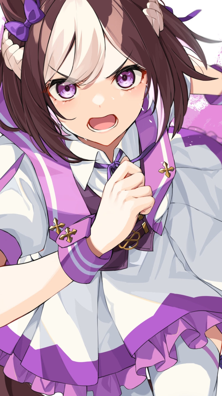ダッシュするスペシャルウィーク / ウマ娘プリティーダービー / ファンアート / イラストの750 x 1334 / スマホ壁紙