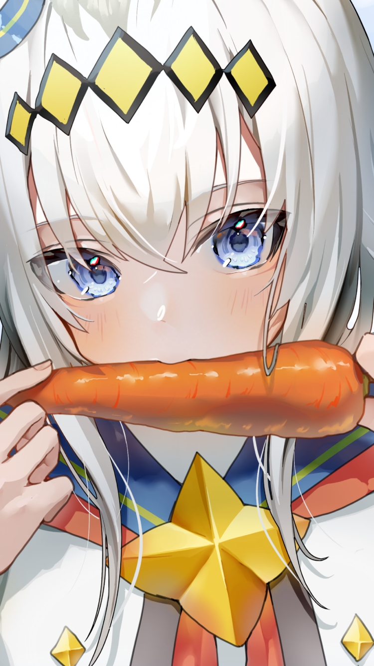 人参にかぶりつくオグリキャップ / ウマ娘プリティーダービーの750 x 1334 / スマホ壁紙