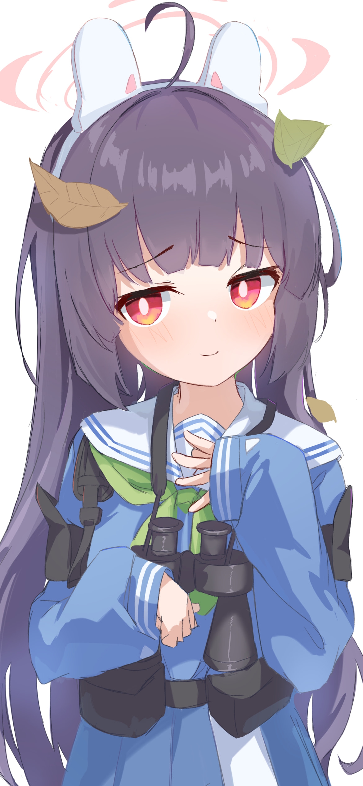 首から双眼鏡をかけた霞沢ミユ(霞沢ミユ) / アホ毛 / ブルアカ / ブルーアーカイブの1170 x 2532 / スマホ壁紙