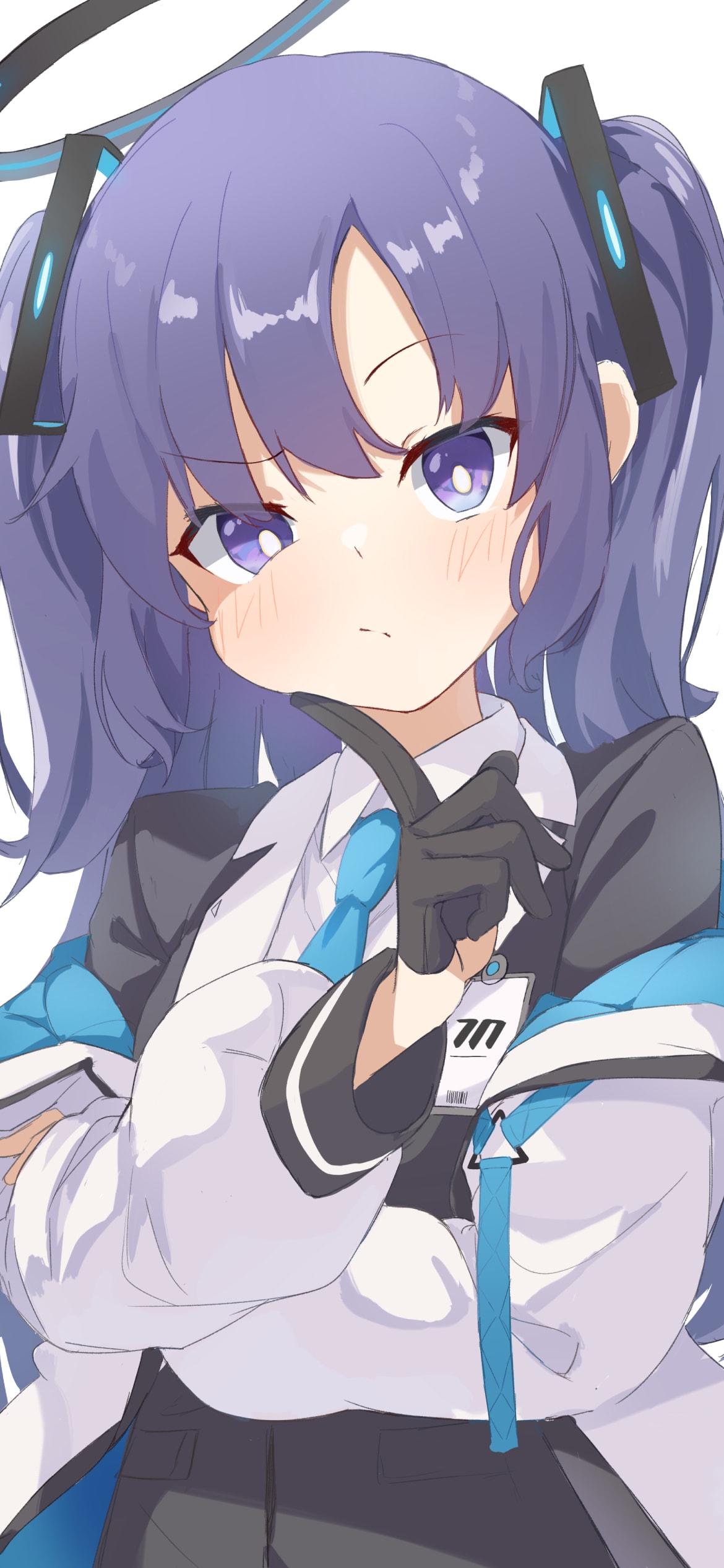 膨らましたほっぺたに指をあてる可愛い早瀬ユウカ / ブルアカ / ブルーアーカイブの1170 x 2532 / スマホ壁紙