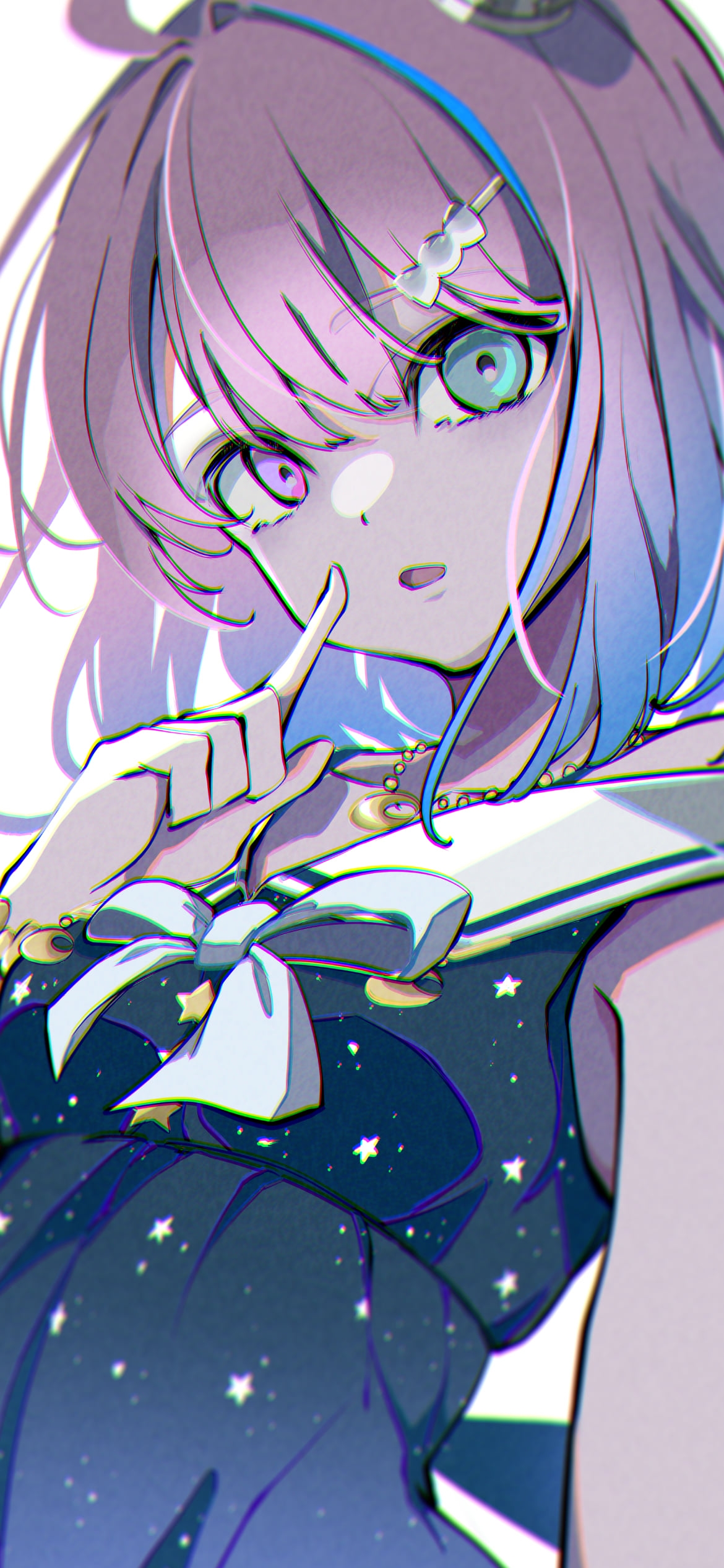 右手の人差し指を立てた姫森ルーナ / ホロライブ / バーチャルYouTuber / Vtuberの1170 x 2532 / スマホ壁紙