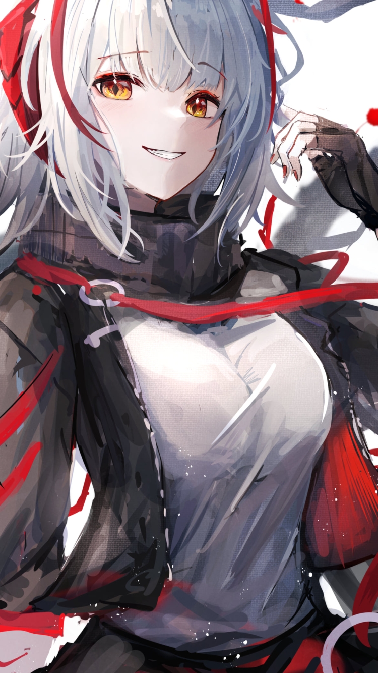 笑顔のW / だぶち / 可愛い / 傭兵 / アークナイツの750 x 1334 / スマホ壁紙