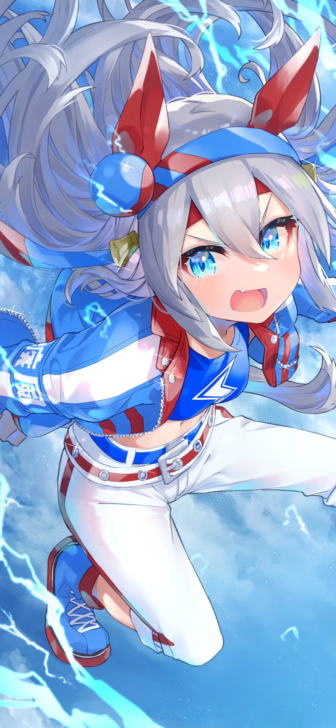 電撃を放つ可愛いタマモクロス / ウマ娘プリティーダービーの1170 x 2532 / スマホ壁紙