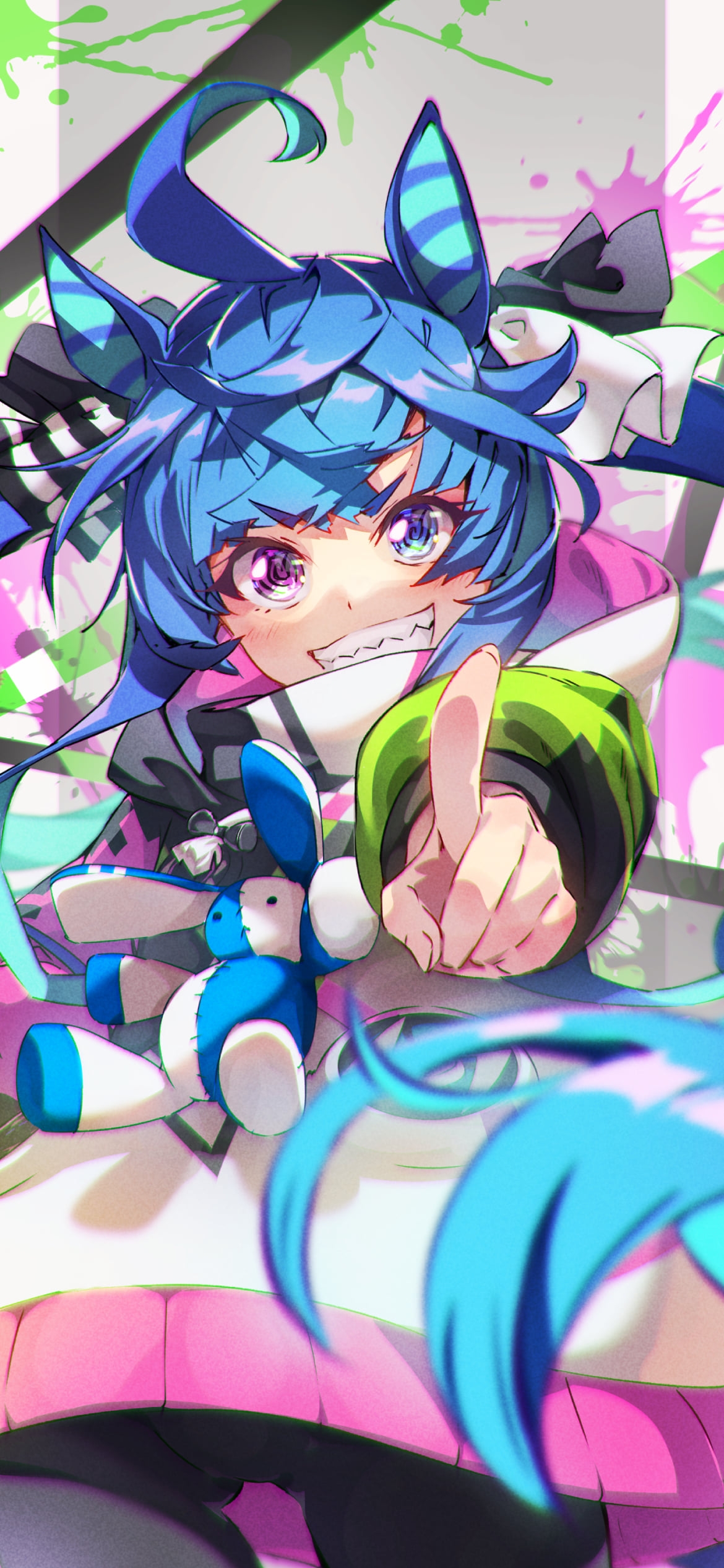 笑いながら指をさす可愛いツインターボ / ウマ娘プリティーダービーの1170 x 2532 / スマホ壁紙