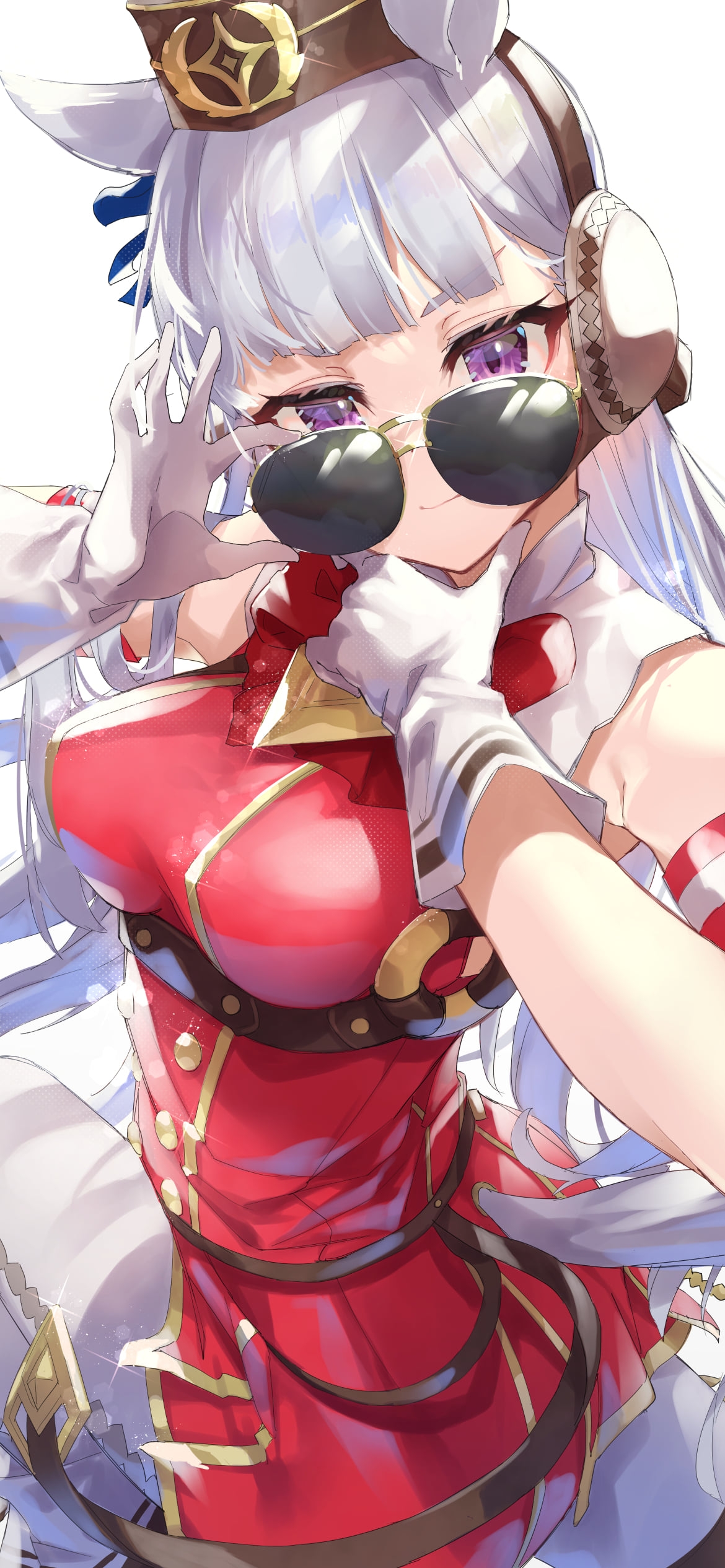 黒いサングラスをかけたゴールドシップ / ウマ娘プリティーダービーの1170 x 2532 / スマホ壁紙