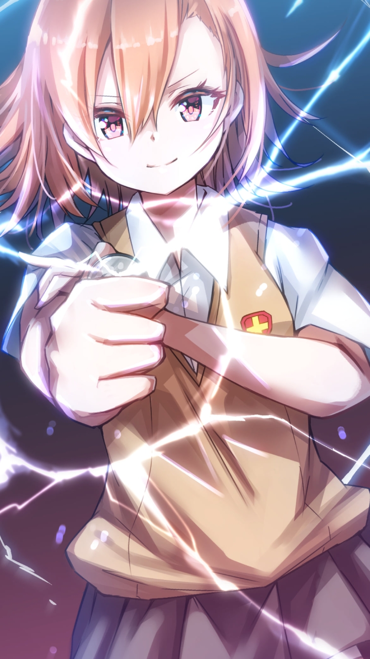 プニプニの可愛い御坂美琴 / とある科学の超電磁砲の750 x 1334 / スマホ壁紙