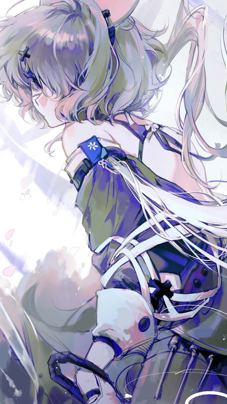 クラゲとウィスパーレイン / アークナイツの750 x 1334 / スマホ壁紙