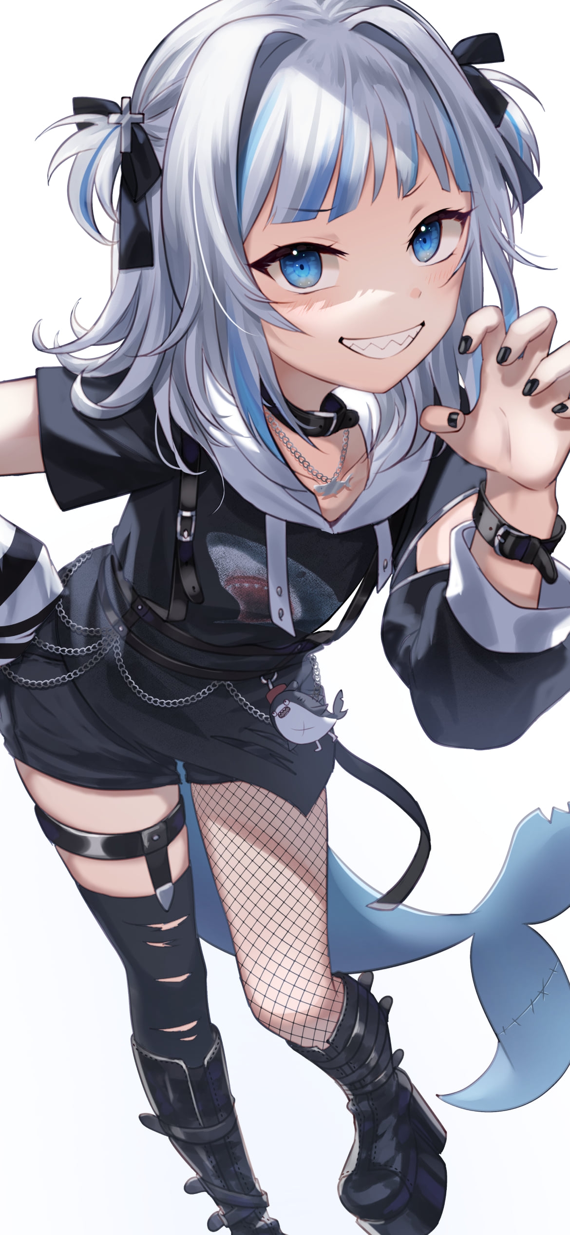 パンクな衣装でポーズをとる可愛いがうる・ぐら / ホロライブ / バーチャルYouTuber / Vtuberの1170 x 2532 / スマホ壁紙