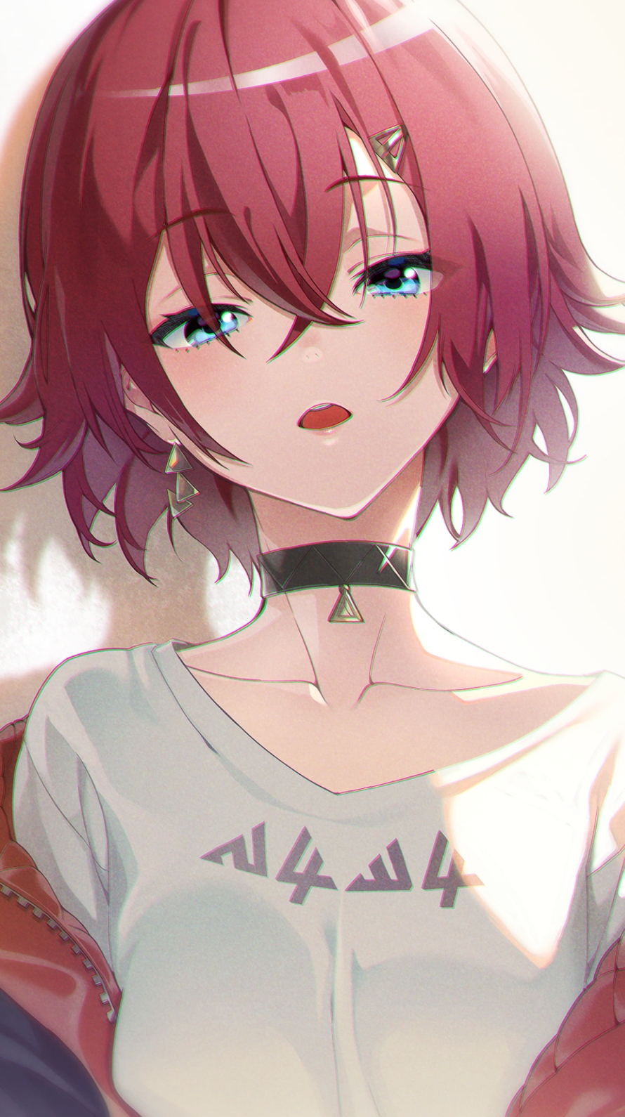 アンニュイな表情でこちらを見つめるアンジュ・カトリーナ / にじさんじ / バーチャルYouTuber / Vtuberの890 x 1590 / スマホ壁紙