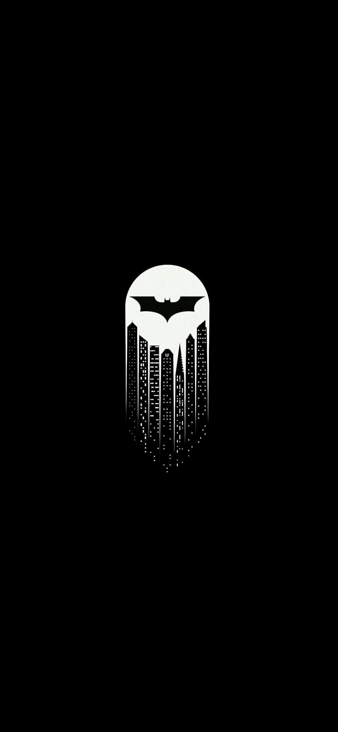 バットマン / ミニマル / ロゴ / ゴッサムシティの1170 x 2532 / スマホ壁紙