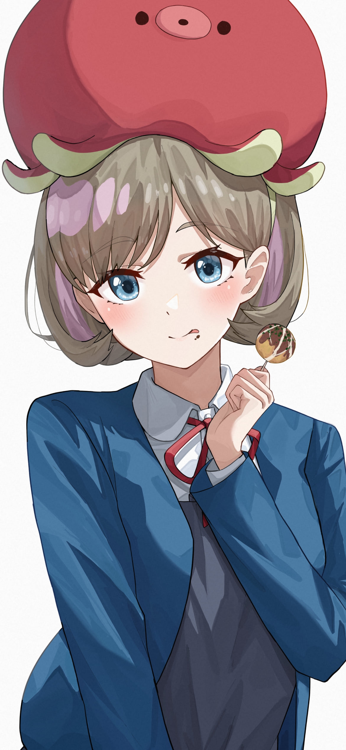 たこやきを食べる唐可可（タン・クゥクゥ） / ハロー!!!ラブライブ!の1170 x 2532 / スマホ壁紙