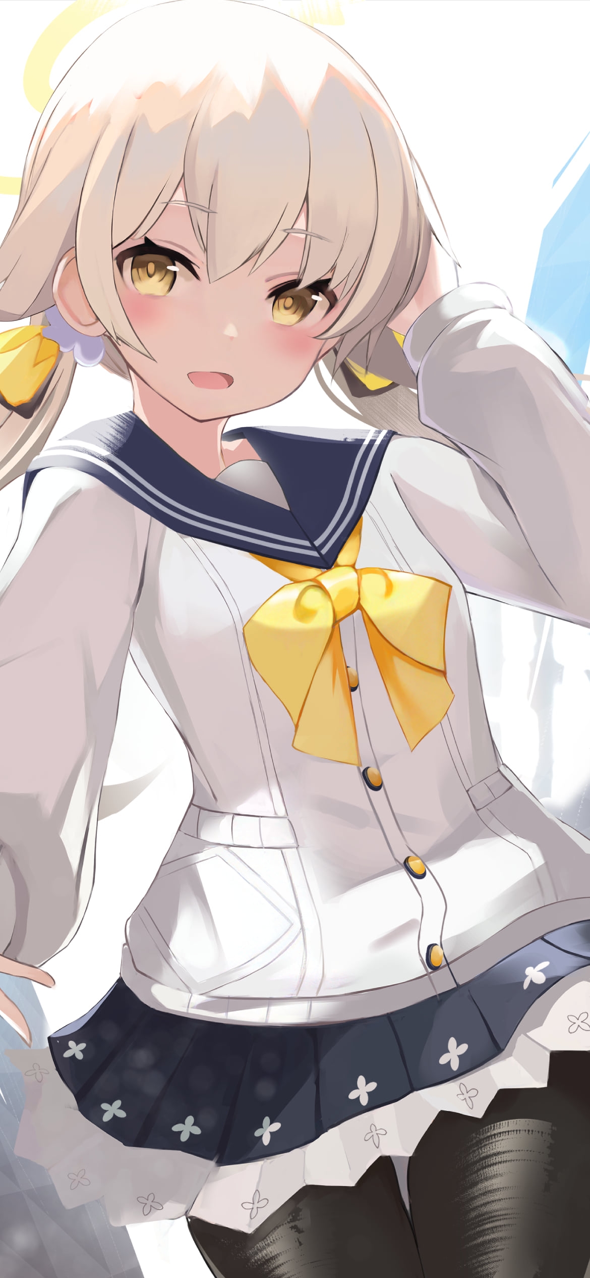 右手を差し伸べる阿慈谷ヒフミ / ブルアカ / ブルーアーカイブの1170 x 2532 / スマホ壁紙