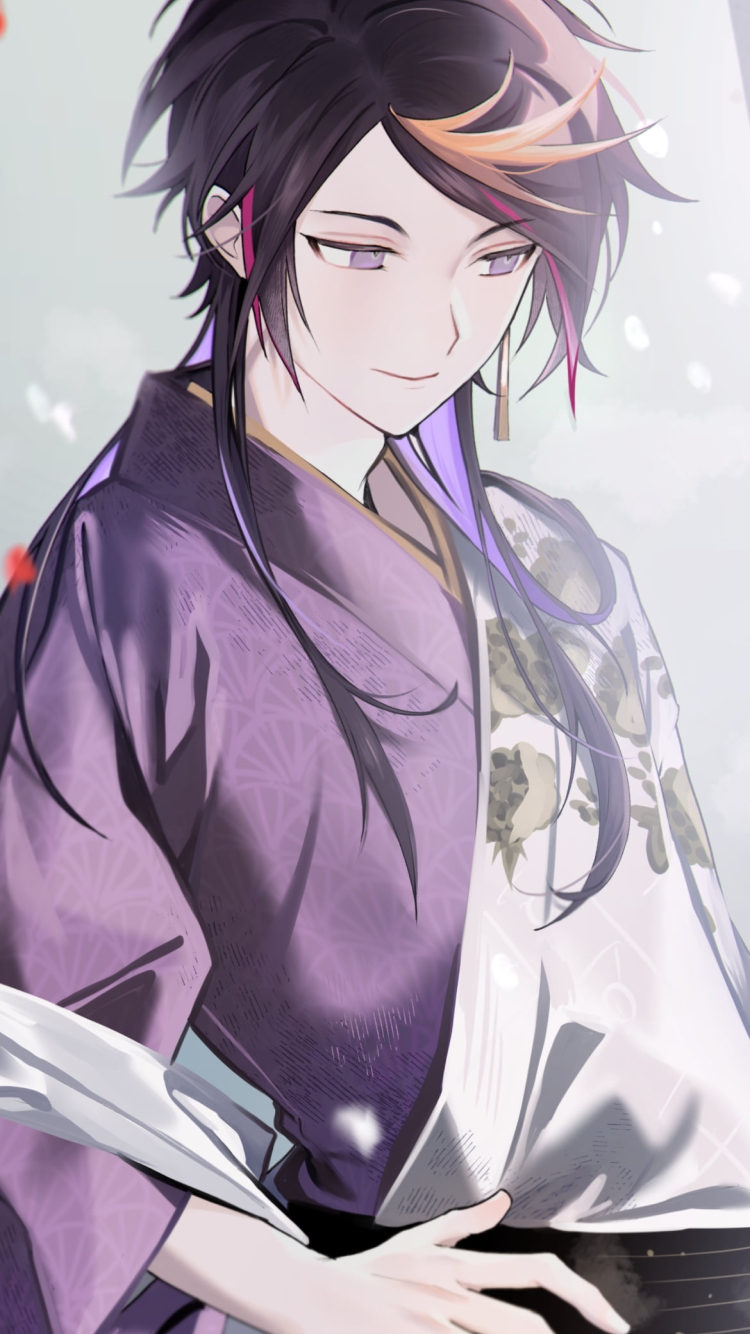 腰に手をあてる闇ノシュウ / にじさんじ / バーチャルYouTuber / Vtuberの750 x 1334 / スマホ壁紙