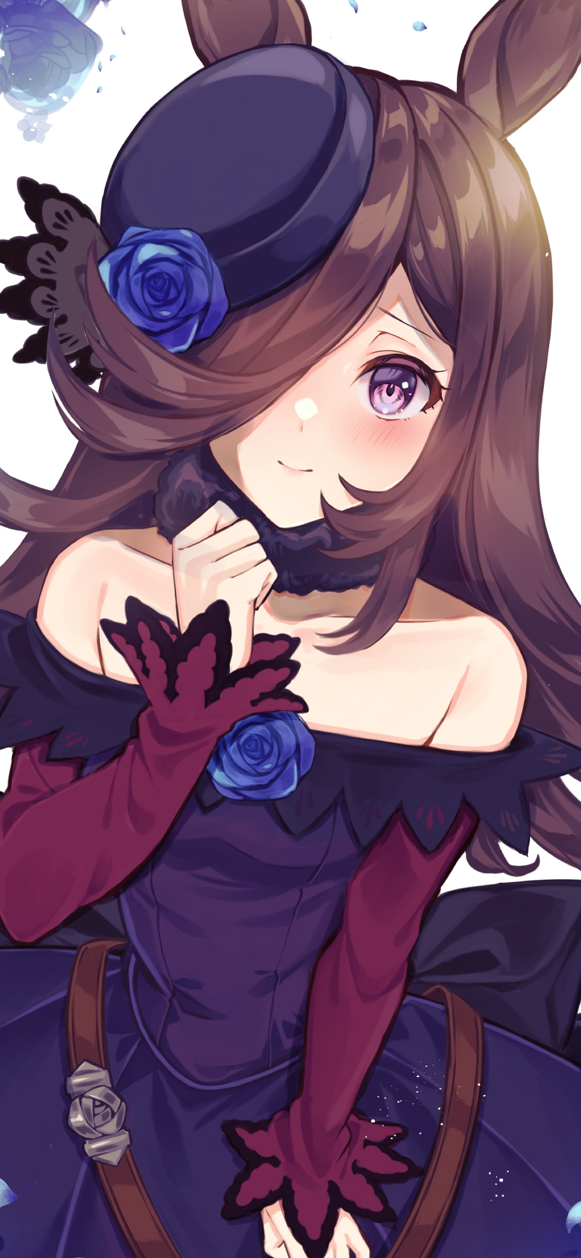 ガッツポーズする可愛いライスシャワー / ウマ娘プリティーダービーの1170 x 2532 / スマホ壁紙