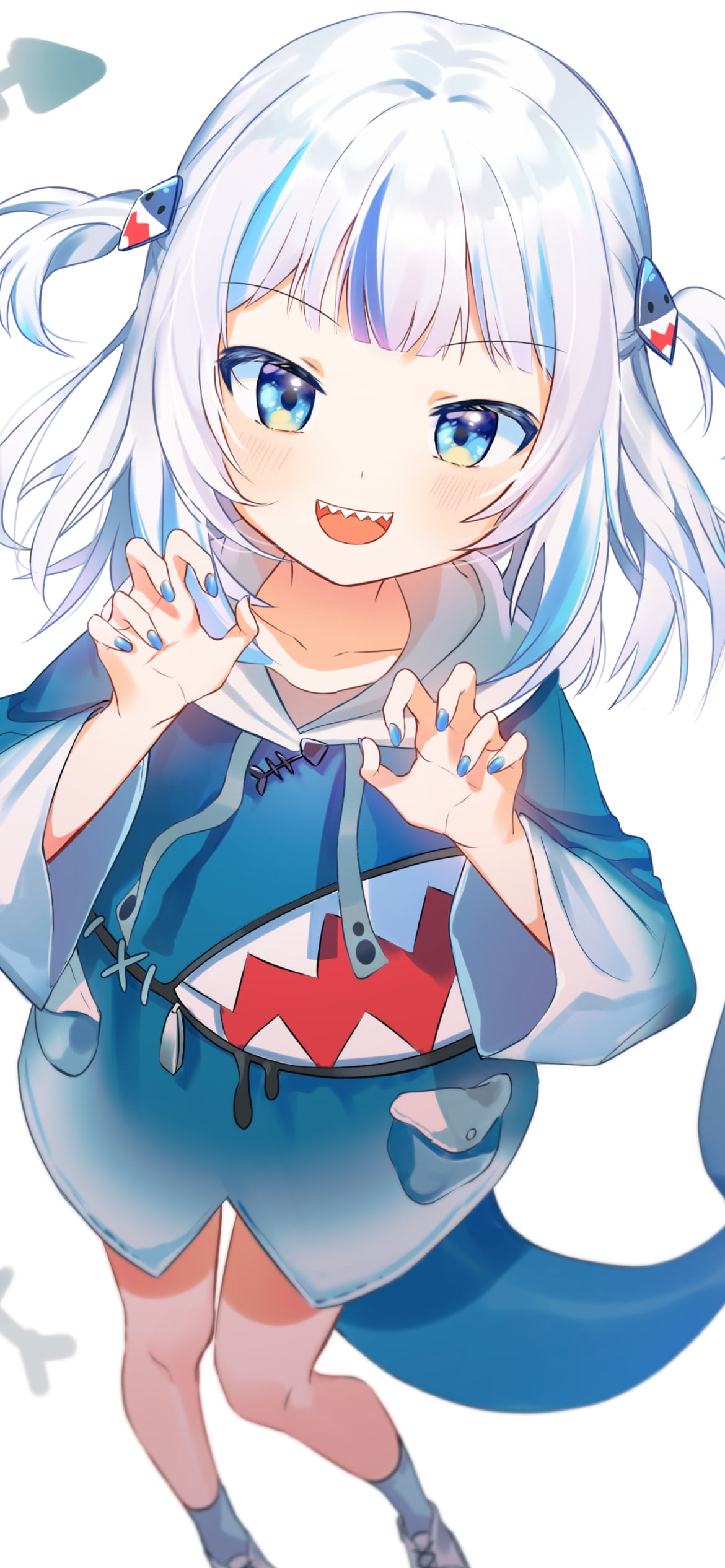 襲いかかる可愛いがうる・ぐら / 魚の骨 / ホロライブ / バーチャルYouTuber / Vtuberの1170 x 2532 / スマホ壁紙