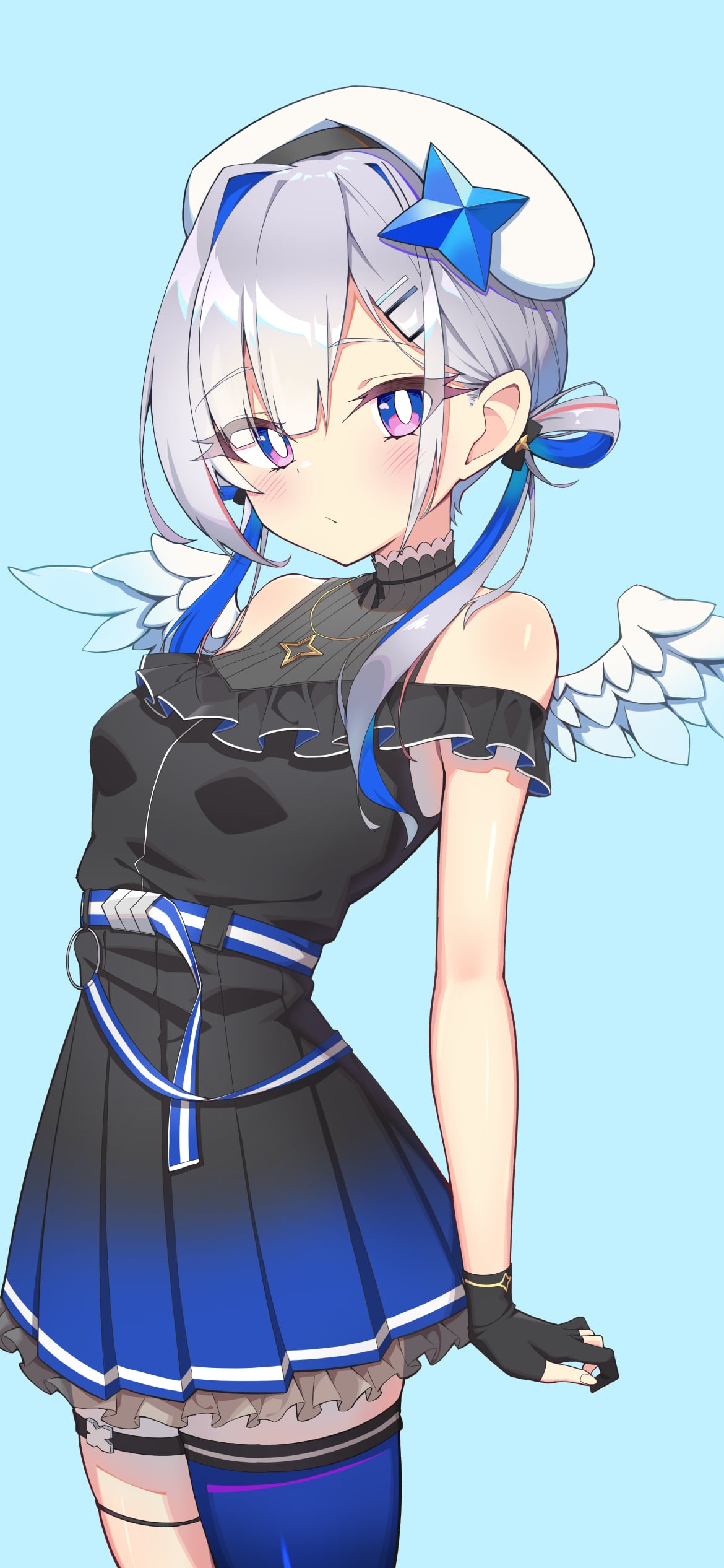 後ろ手を組む可愛い天音かなた / ホロライブ / バーチャルYouTuber / Vtuberの1170 x 2532 / スマホ壁紙
