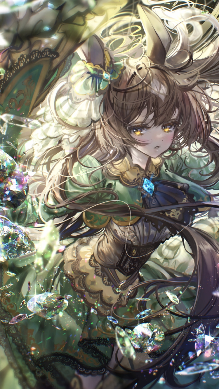 ダイヤモンドを撒き散らす綺麗なサトノダイヤモンド / ウマ娘プリティーダービーの750 x 1334 / スマホ壁紙