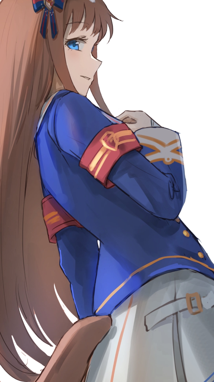 胸元に手を当ててこちらを見るグラスワンダー / ウマ娘プリティーダービーの750 x 1334 / スマホ壁紙