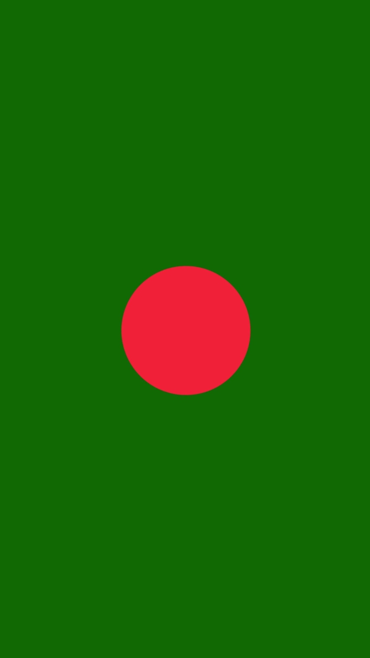 バングラディッシュ 国旗 / Bangladesh flagの750 x 1334 / スマホ壁紙