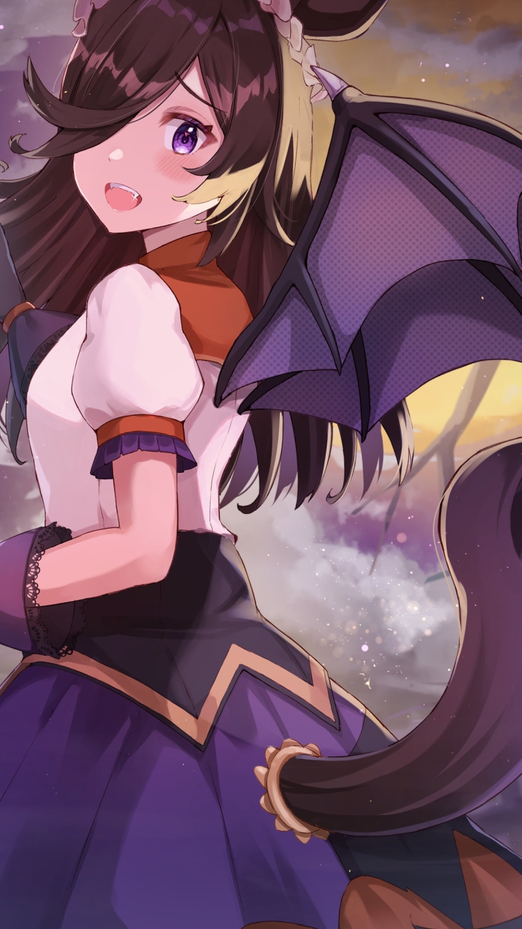 ドラキュラコスのライスシャワー / ハロウィン / ウマ娘プリティーダービーの750 x 1334 / スマホ壁紙