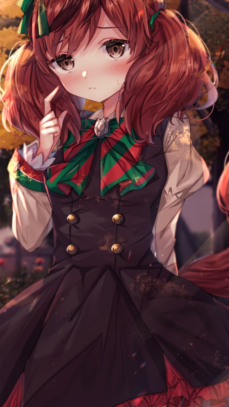 紅葉の中に佇むナイスネイチャ / ウマ娘プリティーダービーの750 x 1334 / スマホ壁紙