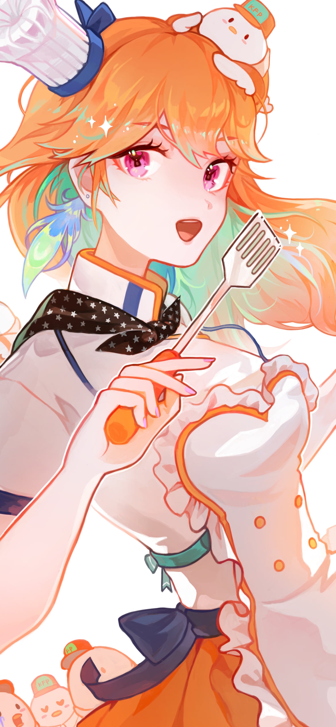 料理をする小鳥遊キアラ（たかなしきあら） / ホロライブ / バーチャルYouTuber / Vtuberの1170 x 2532 / スマホ壁紙