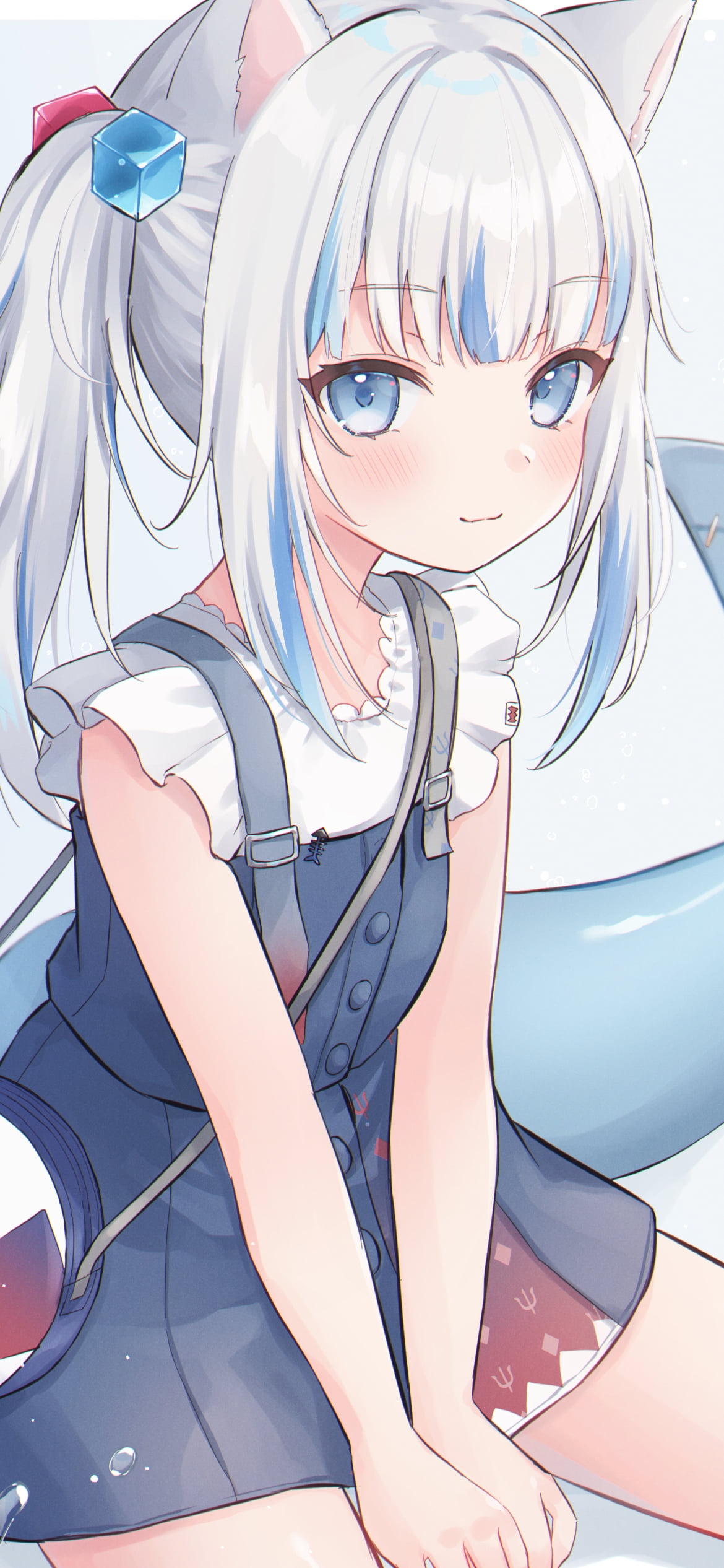 ちょこんと座る可愛いがうる・ぐら / ホロライブ / バーチャルYouTuber / Vtuberの1170 x 2532 / スマホ壁紙