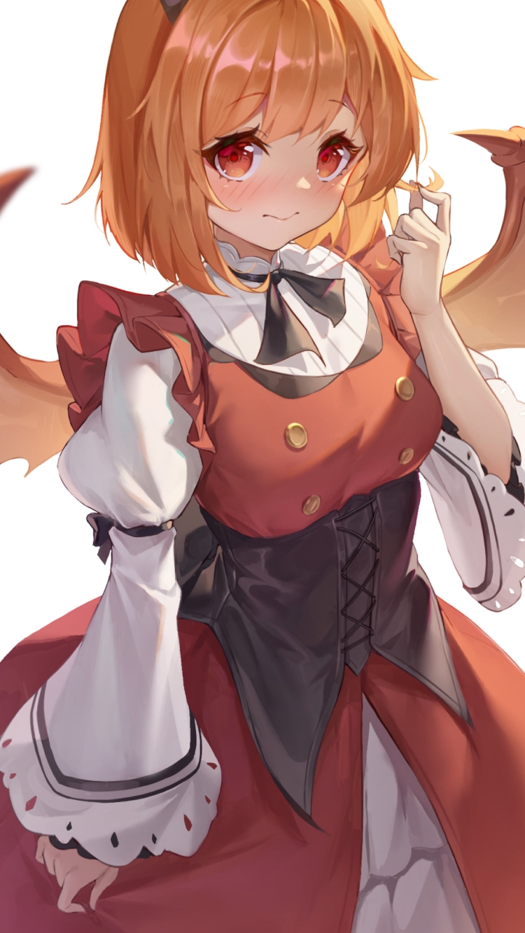 こちらを見つめる可愛いライカ / スライム倒して300年、知らないうちにレベルMAXになってましたの750 x 1334 / スマホ壁紙