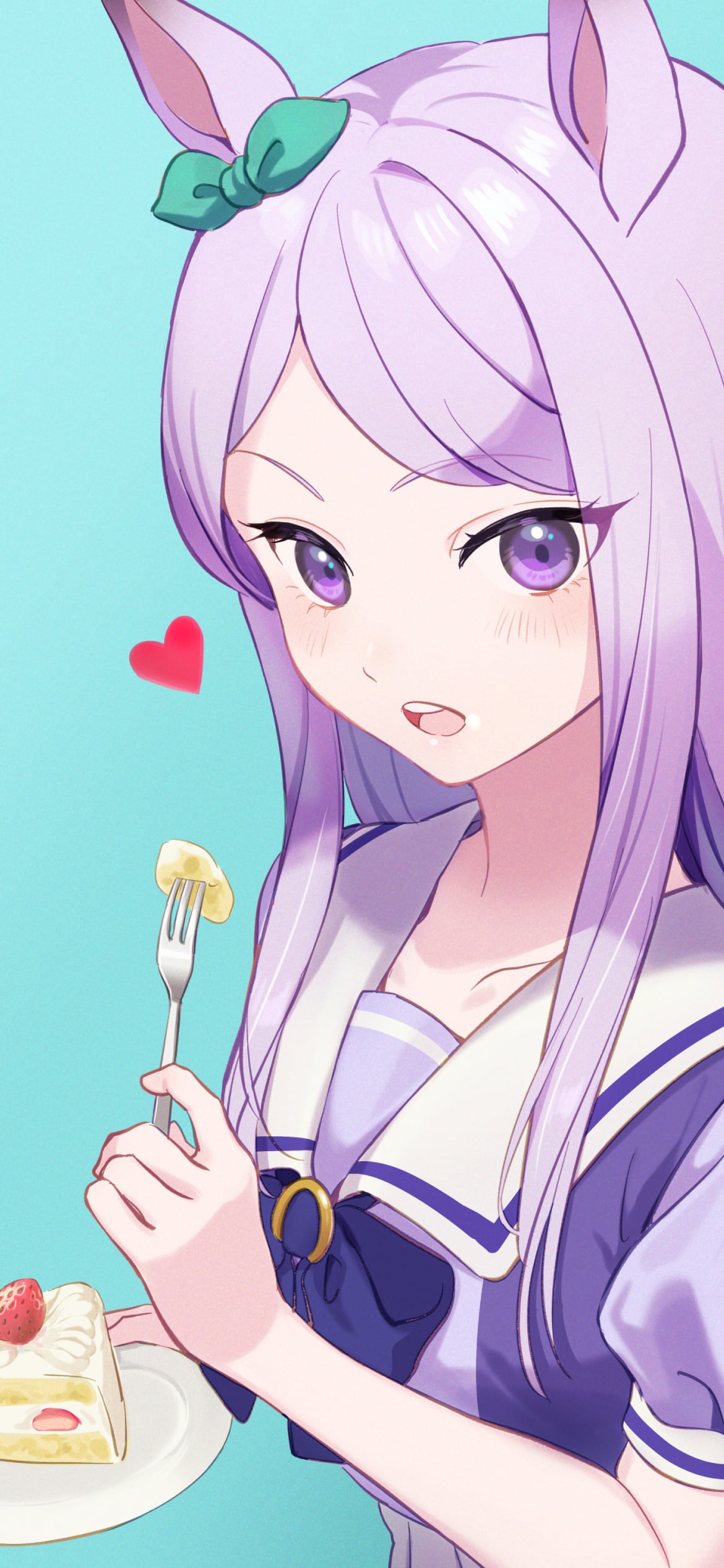 苺のショートケーキを食べる可愛いメジロマックイーン / ウマ娘プリティーダービーの1170 x 2532 / スマホ壁紙