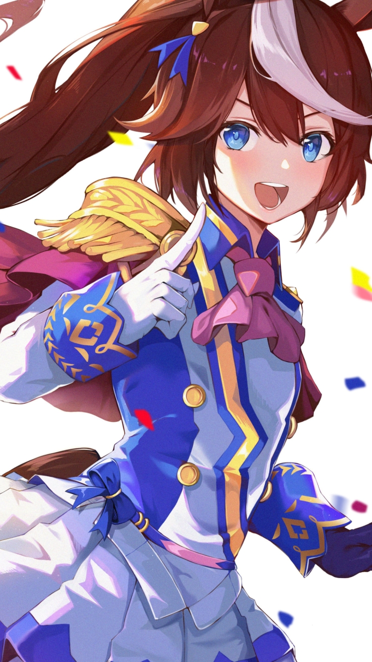 1番のポーズをとる可愛いトウカイテイオー / ウマ娘プリティーダービーの750 x 1334 / スマホ壁紙