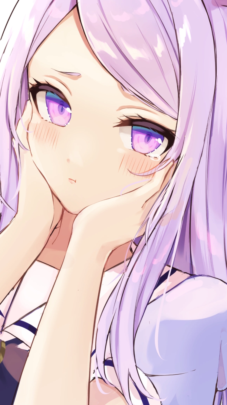 失恋して涙目のメジロマックイーン / ウマ娘プリティーダービーの750 x 1334 / スマホ壁紙