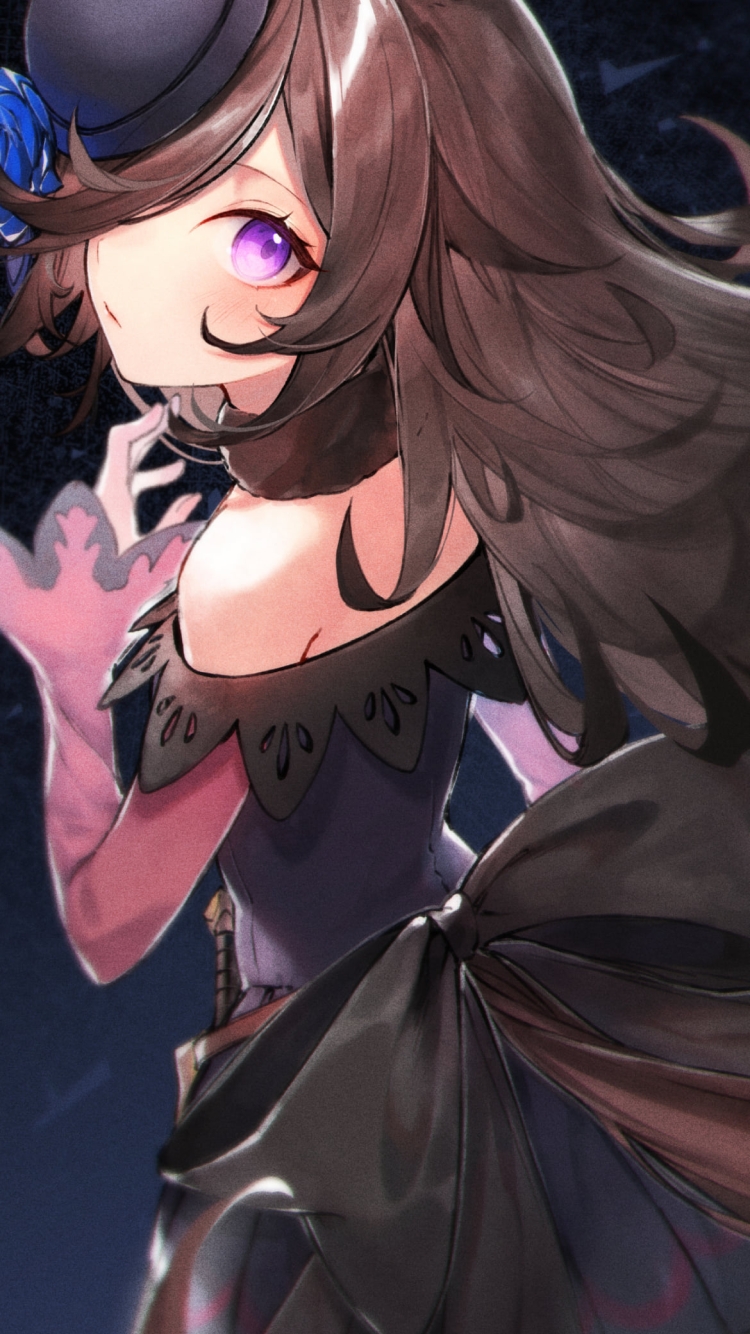 黒いドレスを着た大人びたライスシャワー / ウマ娘の750 x 1334 / スマホ壁紙