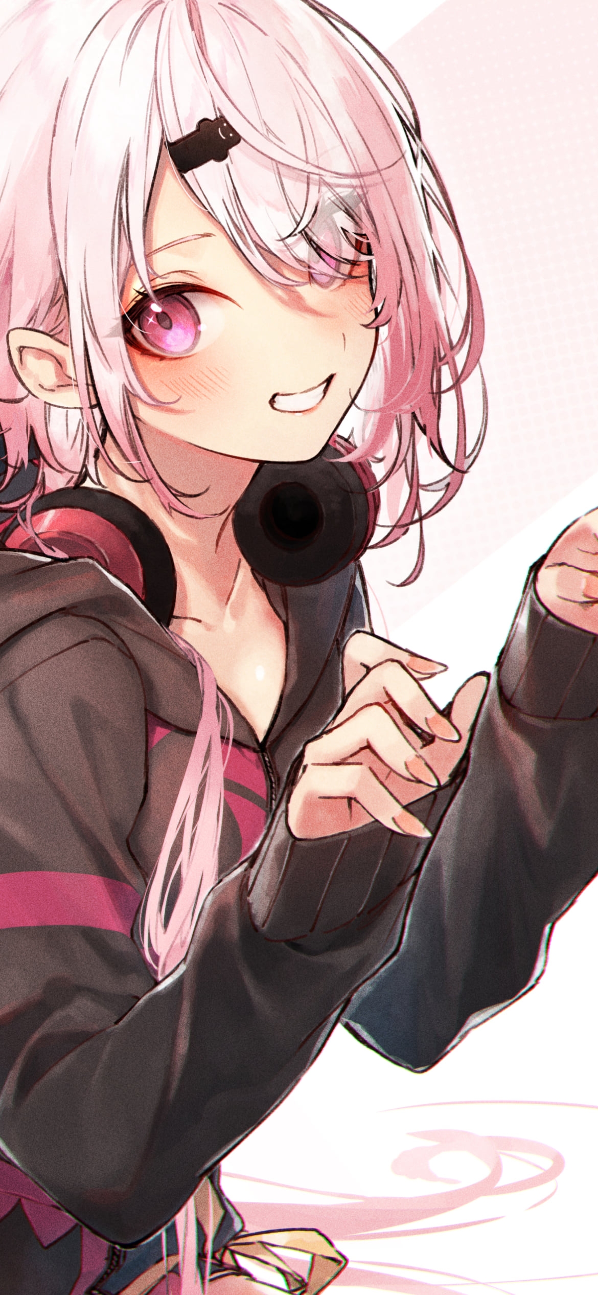 両手でガオーポーズをする可愛い椎名唯華（しいな ゆいか）/ にじさんじ / バーチャルYouTuber / Vtuberの1170 x 2532 / スマホ壁紙